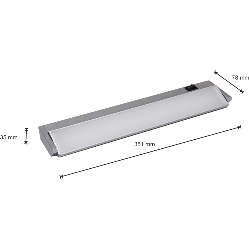 LED Podlinkové svietidlo LED/5W/230V strieborná