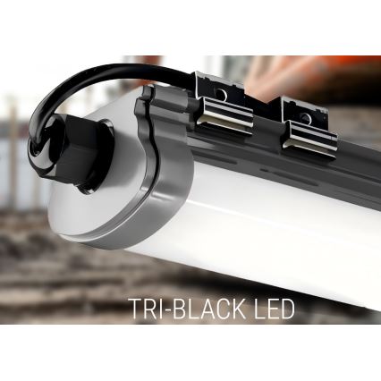 LED Podlinkové svietidlo LED/60W/230V 6000K 120 cm IP65 čierna