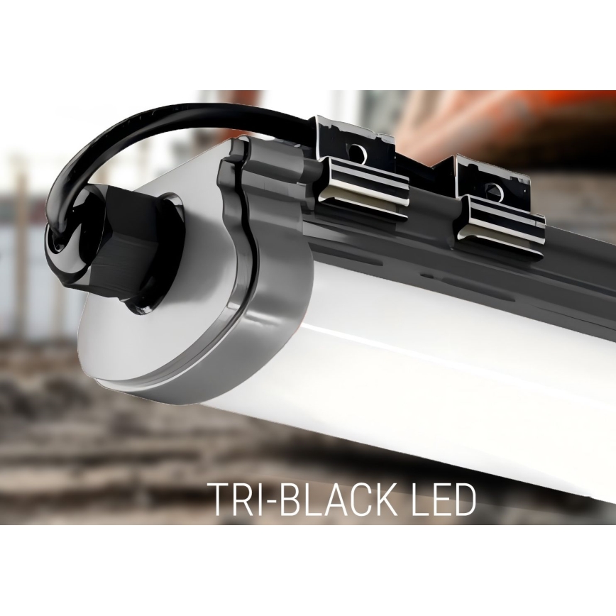 LED Podlinkové svietidlo LED/60W/230V 6000K 120 cm IP65 čierna