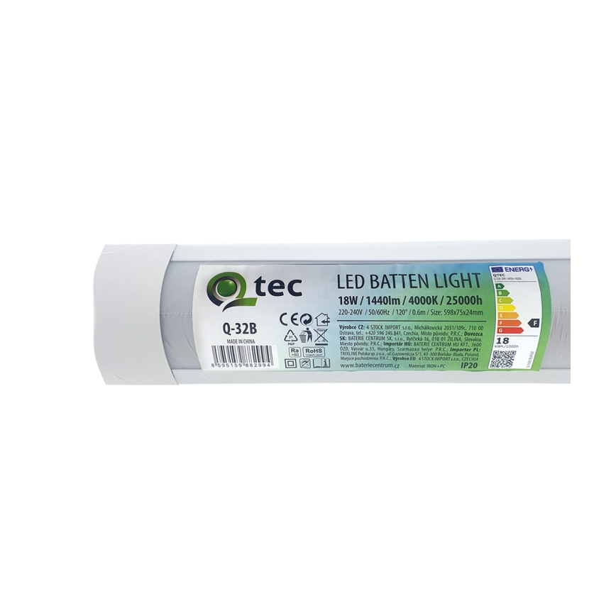 LED Podlinkové svietidlo QTEC LED/18W/230V 60 cm biela