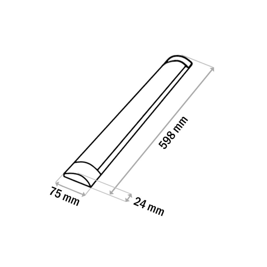 LED Podlinkové svietidlo QTEC LED/18W/230V 60 cm čierna