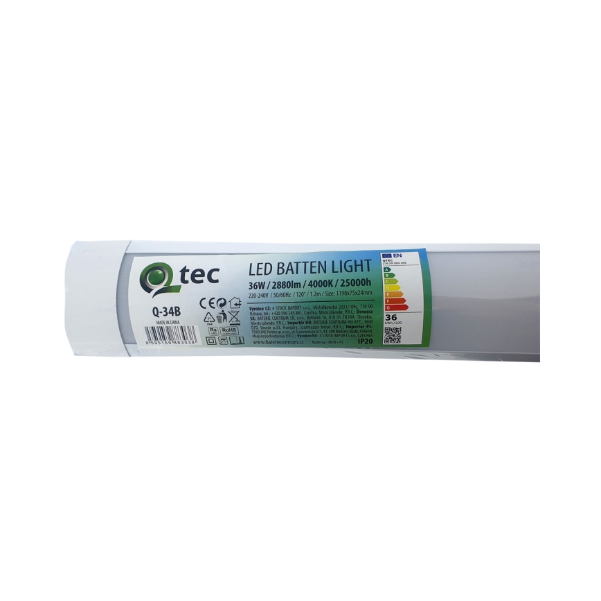 LED Podlinkové svietidlo QTEC LED/36W/230V 120 cm biela