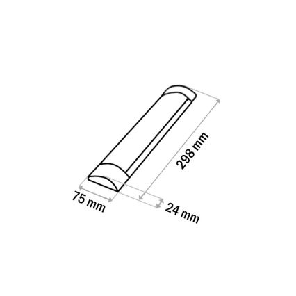 LED Podlinkové svietidlo QTEC LED/9W/230V 30 cm čierna