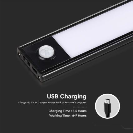 LED Podlinkové svietidlo so senzorom LED/2W/5V 2200 mAh 3000K