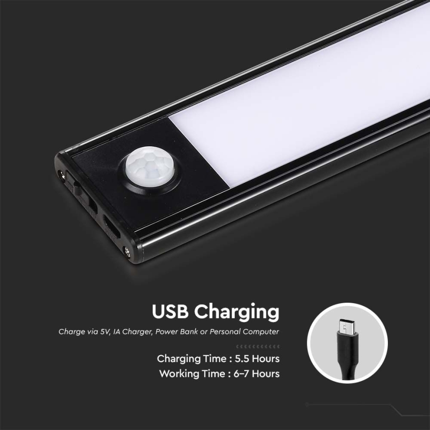 LED Podlinkové svietidlo so senzorom LED/2W/5V 2200 mAh 3000K