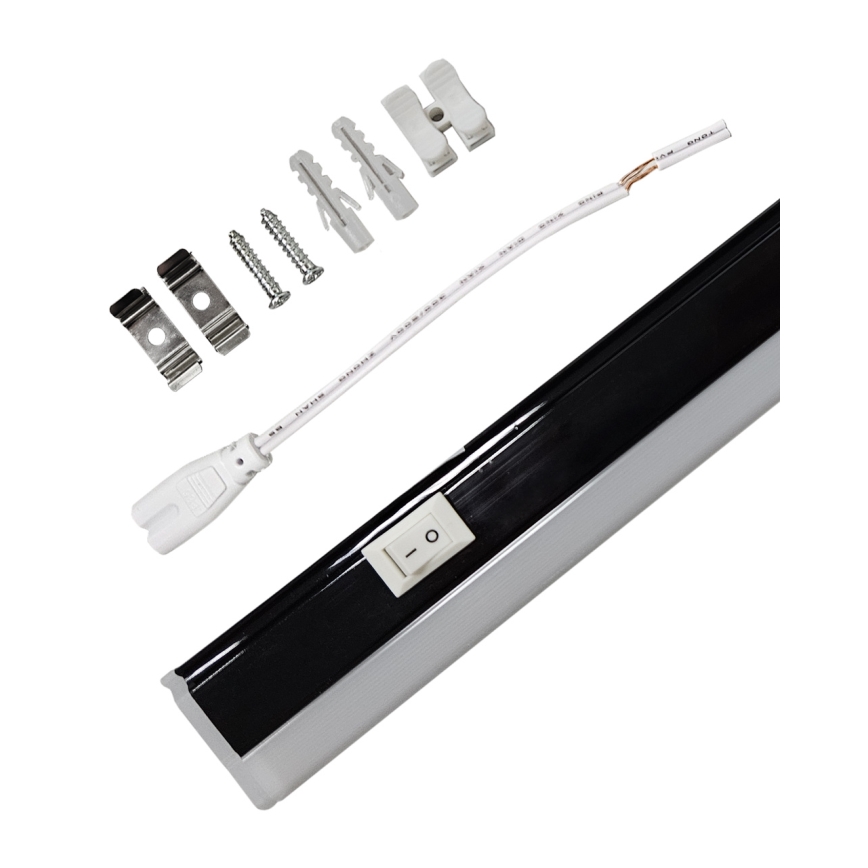 LED podskrinkové svietidlo TUBE LED/9W/230V 60 cm čierne