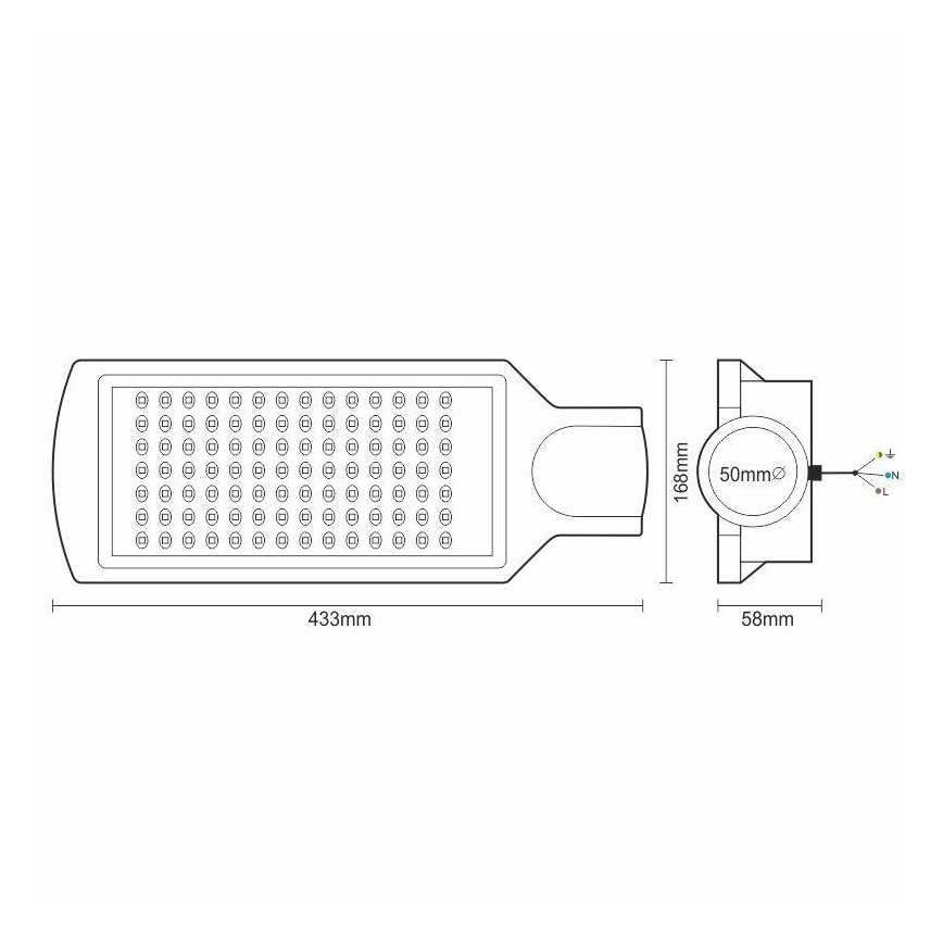 LED Pouličná lampa LED/100W/170-400V IP65 4000K