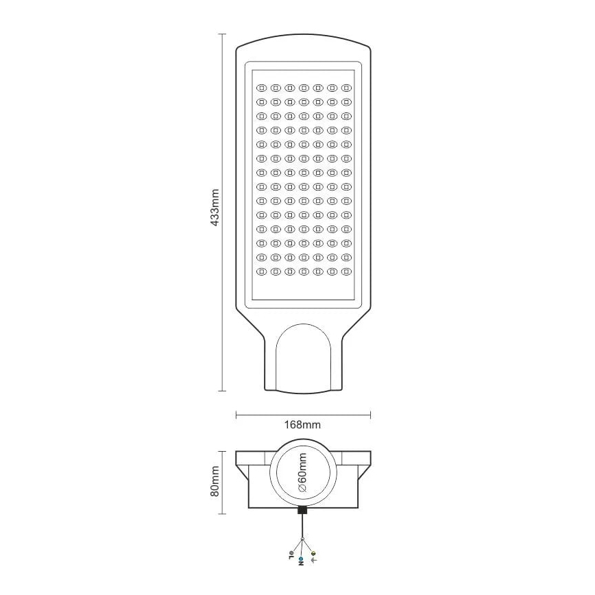 LED Pouličná lampa LED/100W/170-400V IP65