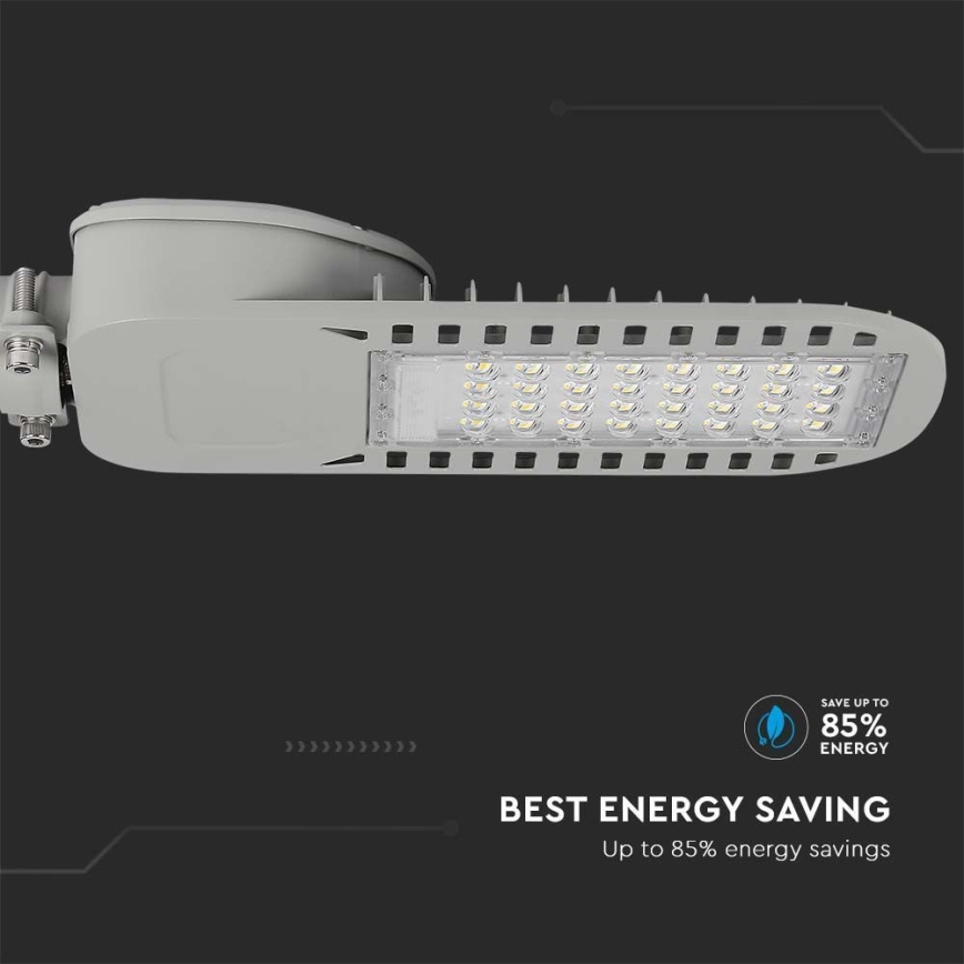 LED Pouličná lampa SAMSUNG CHIP LED/50W/230V 6500K šedá