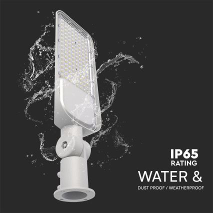 LED Pouličná lampa so senzorom súmraku SAMSUNG CHIP LED/100W/230V 4000K IP65 šedá