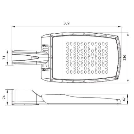 LED Pouličné osvetlenie NOVUM PLUS LED/120W/230V IP65