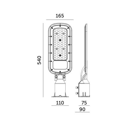 LED pouličné svietidlo BRELUXO LED/150W/230V 4000K IP65