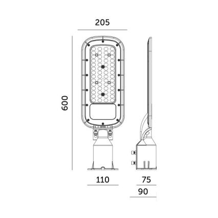 LED pouličné svietidlo BRELUXO LED/200W/230V 4000K IP65