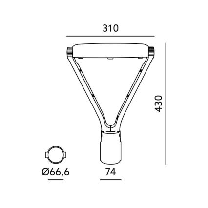 LED Pouličné svietidlo NEXPARK LED/30/40/60W/230V 3000/4000/6500K IP66