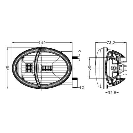 LED Predné svetlo pre traktor LED/102W/10-30V IP69 5700K