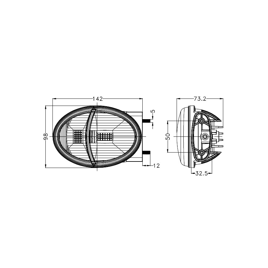 LED Predné svetlo pre traktor LED/102W/10-30V IP69 5700K