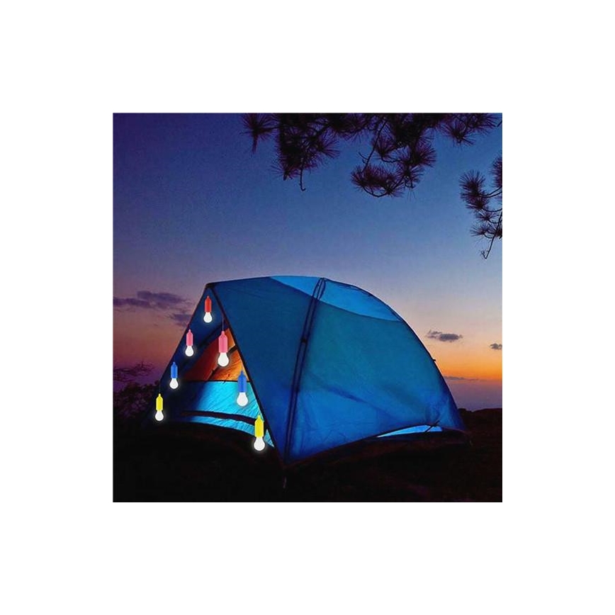 LED Prenosná lampa LED/1W/3xAAA zelená