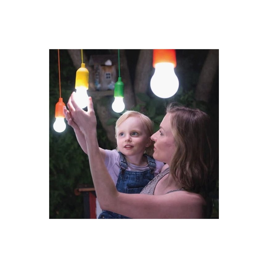 LED Prenosná lampa LED/1W/3xAAA zelená