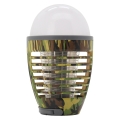 LED Prenosná nabíjacia lampa s lapačom hmyzu LED/2W/3,7V IPX4 maskáčová