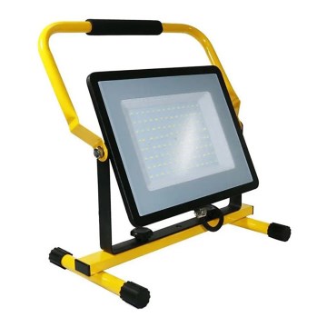 LED Prenosný reflektor SAMSUNG CHIP LED/100W/230V IP65 6500K čierna/žltá