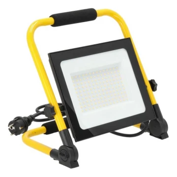 LED Prenosný reflektor TIGRA LED/100W/4000K IP54 čierna/žltá