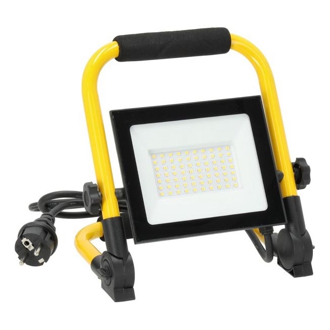 LED Prenosný reflektor TIGRA LED/50W/4000K IP54 čierna/žltá