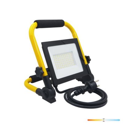 LED Prenosný reflektor TIGRA LED/50W/4000K IP54 čierna/žltá