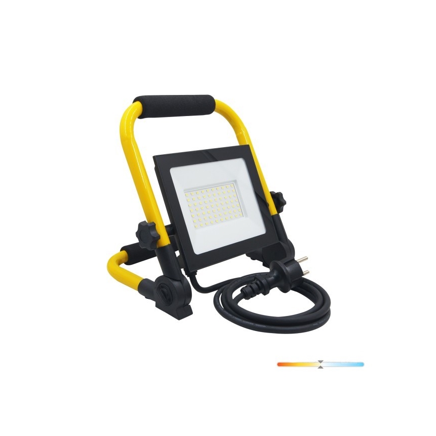 LED Prenosný reflektor TIGRA LED/50W/4000K IP54 čierna/žltá