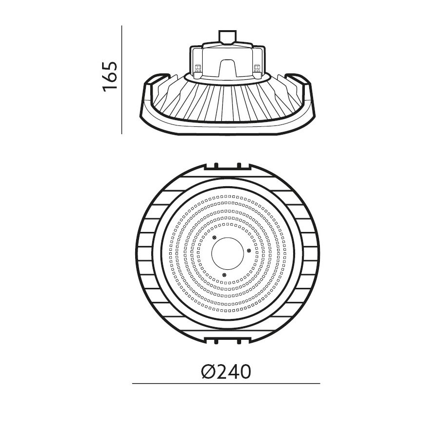 LED Stmievateľné priemyselné technické svietidlo NINA HIGHBAY LED/100W/230V 4000K IP65