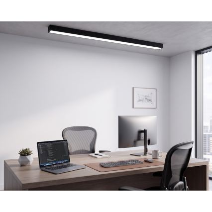 LED prisadené svietidlo/luster na lanku LED/44W/230V 6000K 120 cm čierna