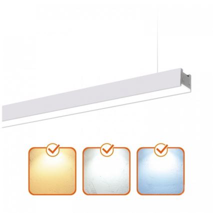 LED stropné prisadené závesné svietidlo KOLINE LED/40W/230V 3000/4000/6500K 120 cm biele