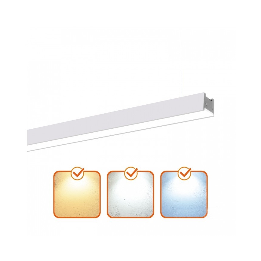 LED stropné prisadené závesné svietidlo KOLINE LED/40W/230V 3000/4000/6500K 120 cm biele