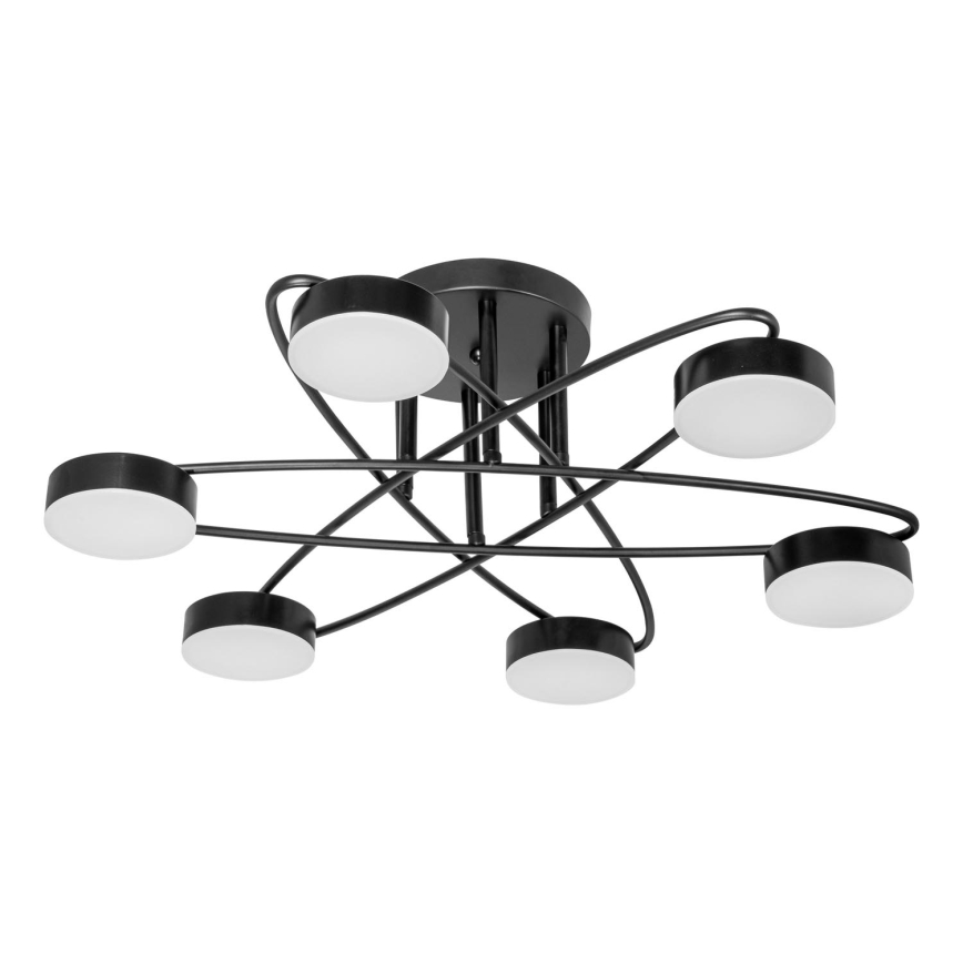 LED Prisadený luster 6xLED/7W/230V 3000-6000K pr. 60 cm čierna