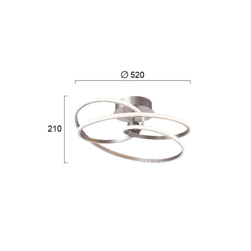 LED Prisadený luster CORT LED/40W/230V strieborný