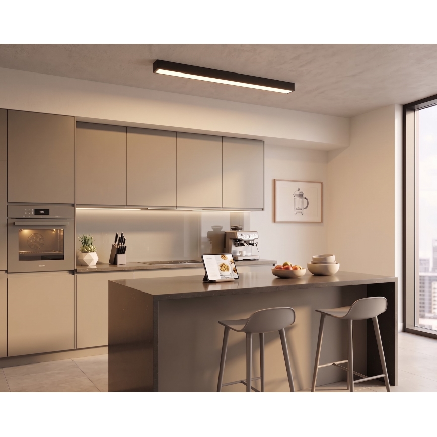 LED Prisadený/luster na lanku LED/44W/230V 3000K 120 cm čierna