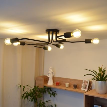LED Prisadený luster TUBE 6xE27/15W/230V