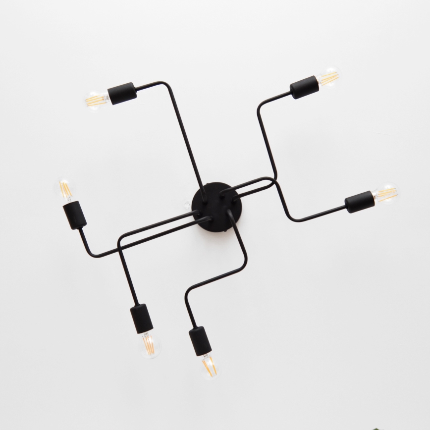 LED Prisadený luster TUBE 6xE27/15W/230V