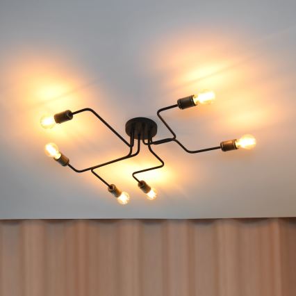 LED Prisadený luster TUBE 6xE27/15W/230V
