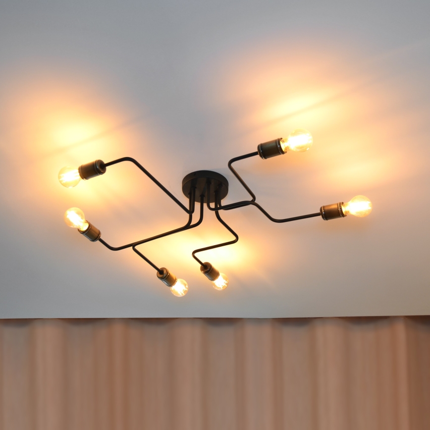 LED Prisadený luster TUBE 6xE27/15W/230V
