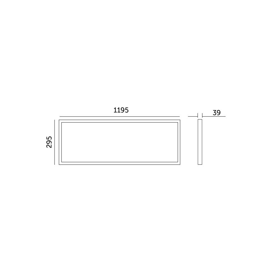 LED Prisadený panel BRISBANE LED/36W/230V 4000K 29,5x119 cm biela