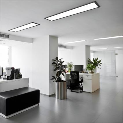 LED Prisadený panel BRISBANE LED/36W/230V 4000K 29,5x119 cm čierna