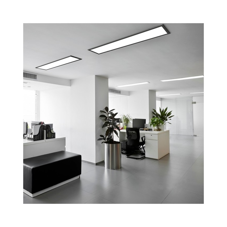 LED Prisadený panel BRISBANE LED/36W/230V 4000K 29,5x119 cm čierna