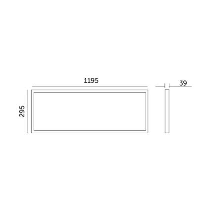 LED Prisadený panel BRISBANE LED/36W/230V 4000K 29,5x119 cm čierna