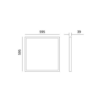LED Prisadený panel BRISBANE LED/36W/230V 4000K 59,5x59,5 cm biela