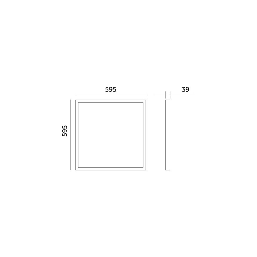 LED Prisadený panel BRISBANE LED/36W/230V 4000K 59,5x59,5 cm biela