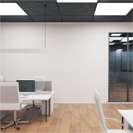 LED Prisadený panel BRISBANE LED/36W/230V 4000K 59,5x59,5 cm čierna
