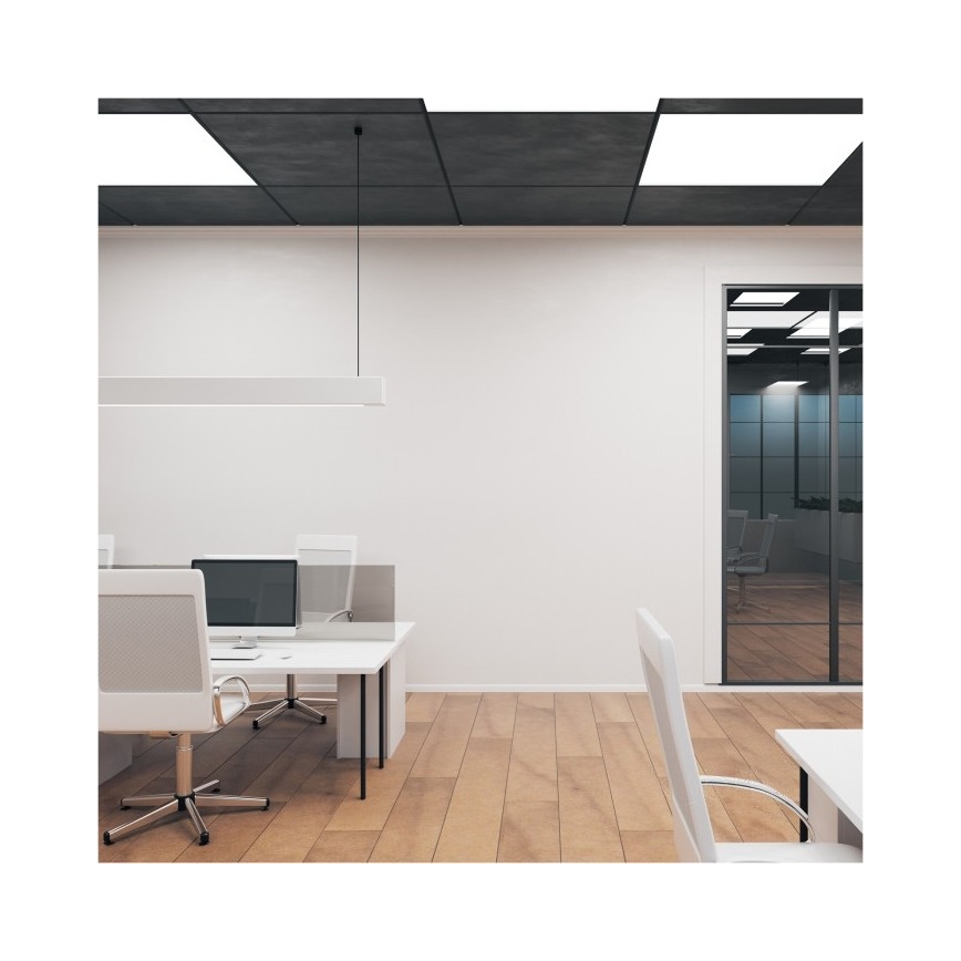 LED Prisadený panel BRISBANE LED/36W/230V 4000K 59,5x59,5 cm čierna