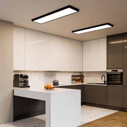 LED prisadený panel LED/60W/230V 30x120 cm čierny