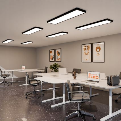 LED prisadený panel LED/60W/230V 30x120 cm čierny