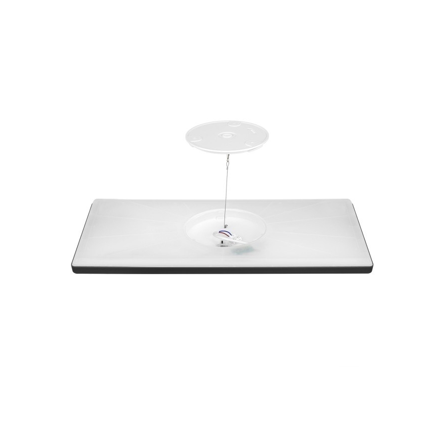 LED Prisadený panel NIVERA LED/32W/230V IP54 3000/4000/6000K 29,5x59,5 cm čierna